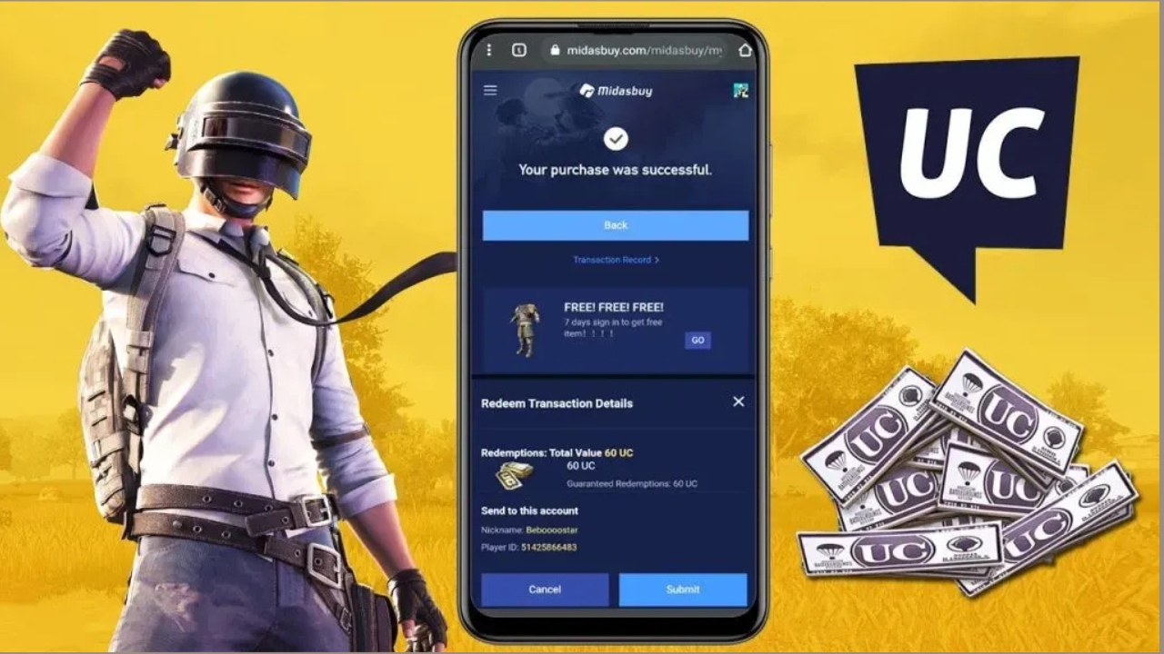 اشحن 18000 شدة وخد 6840 شدة مجانية.. خطوات شحن شدات ببجي موبايل بأمان وسرعة عبر midasbuy